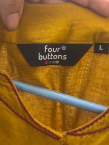 Mustard Kurta with Flared Sleeves