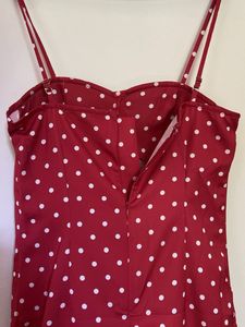 Red Polka Dot Midi Dress