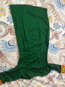 Stitched Green Embroidered Kurta With Lining