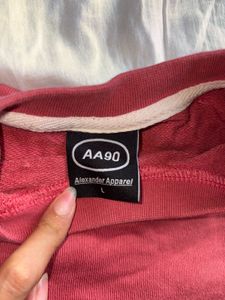 Red Pullover Over Sized Sweatshirt