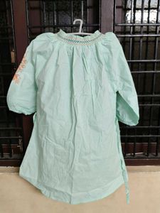 Embroidered Mint Green Tunic