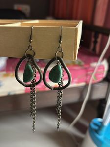 Women Stone Brass plated Earrings