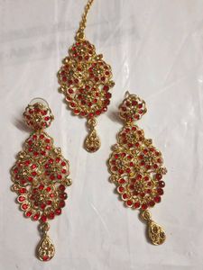 Red &amp; Gold Floral Choker