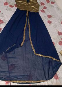 Elegant Ethnic dress with golden  skirt