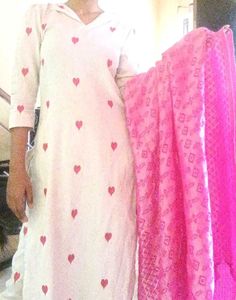 Heart Print Casual Kurti