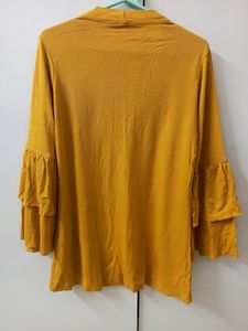 Women&#39;s Mustard Color Cardigan