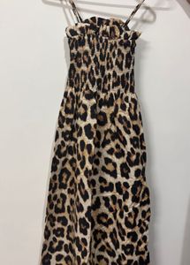 Leopard Print Midi Dress