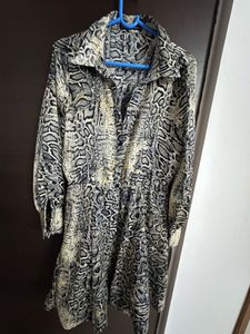 Snakeskin Print Mini Dress