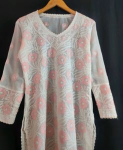 ❗️❗️Price Drop Georgette Off White Kurti❗️❗️