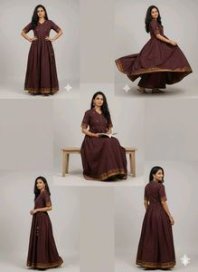 Pure Keral Cotton Elegant Ethnic Gown