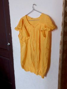 Orange Top With Short Frills