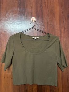 Dark Olive Crop Top