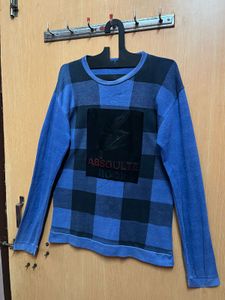 Full Sleeves Blue Tshirt For Men