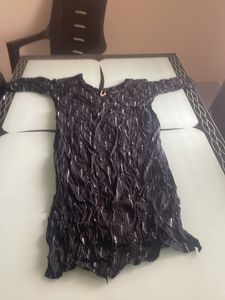 Straight Black Small Size Kurti