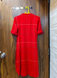 Red Checkered Kurti