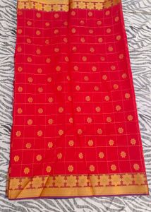 red colour beautiful saree