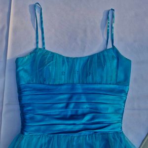 Y2k Party Pinteresty Ocean Blue Glitter Dress