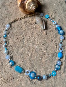 Boho Beaded Charm Necklace