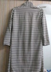 Striped Open Front Cardigan