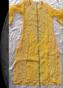 💛Lucknowi Work With Gota Patti Chikankari Kurta