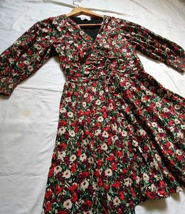 Unused Black Floral Dress