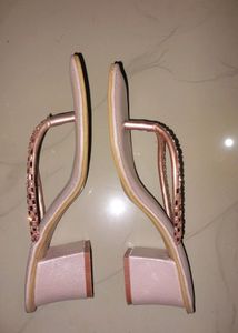 Peach,nude Colour Heel (Size: 36)