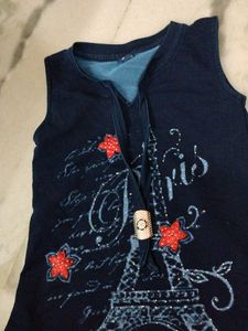 Cute Paris Print Top