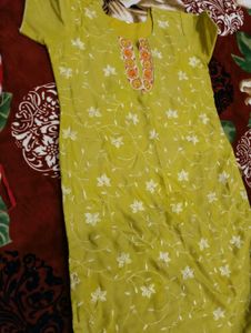 Elegant Floral Embroidered Kurti