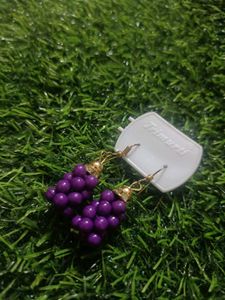 Purple Grapes Earings