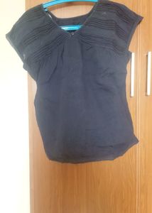 Navy Cap Sleeve Top