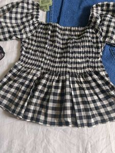 Womens Black And White Beautiful Top ❤️