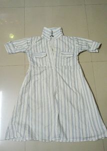 Striped Shirt Dress with belt