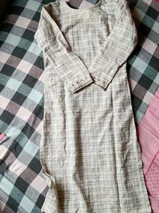 Elegant Embroidered Plaid Kurti Set