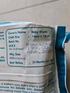 Fabby Baby Wipes - 80 Pulls