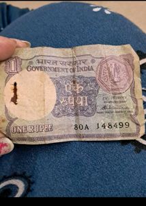 Rare  1 Rupee Indian  Note