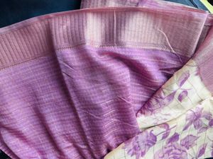 Pastel Saree With Running Blouse