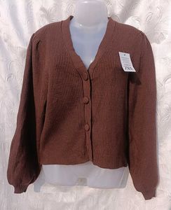 Premium Brown Knit Cardigan 🤎