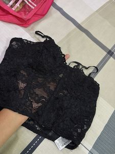 ✨ Zara Black Lacey Corset Top ✨