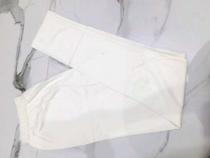 Cream Cotton Trousers