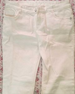 White Straight Leg Jeans