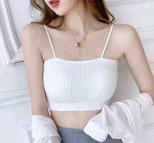 White Ribbed Crop Top