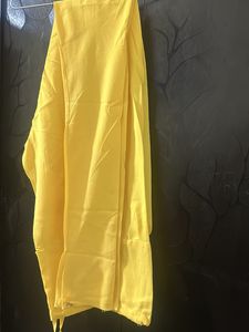 Yellow Colour Anarkali Suit With Pushpak Pant And Shifon Dupatta