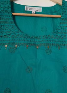 Teal Sleeveless Tunic Top