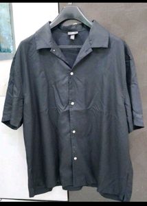 H&amp;M cuban Collar Oversize Shirt