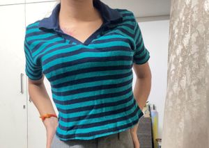 Polo Crop Shirt