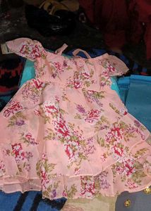 Floral Print Off-Shoulder Ruffle Dress