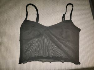 black mesh cami top