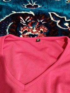 Hot Pink Long Sleeve Crop Top