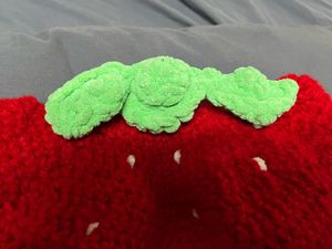 Strawberry Handmade Crochet Cat Beanie
