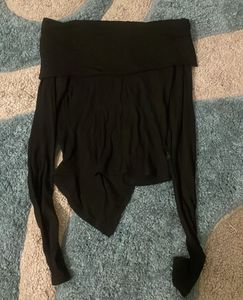 SAVANA off Shoulder Black Top